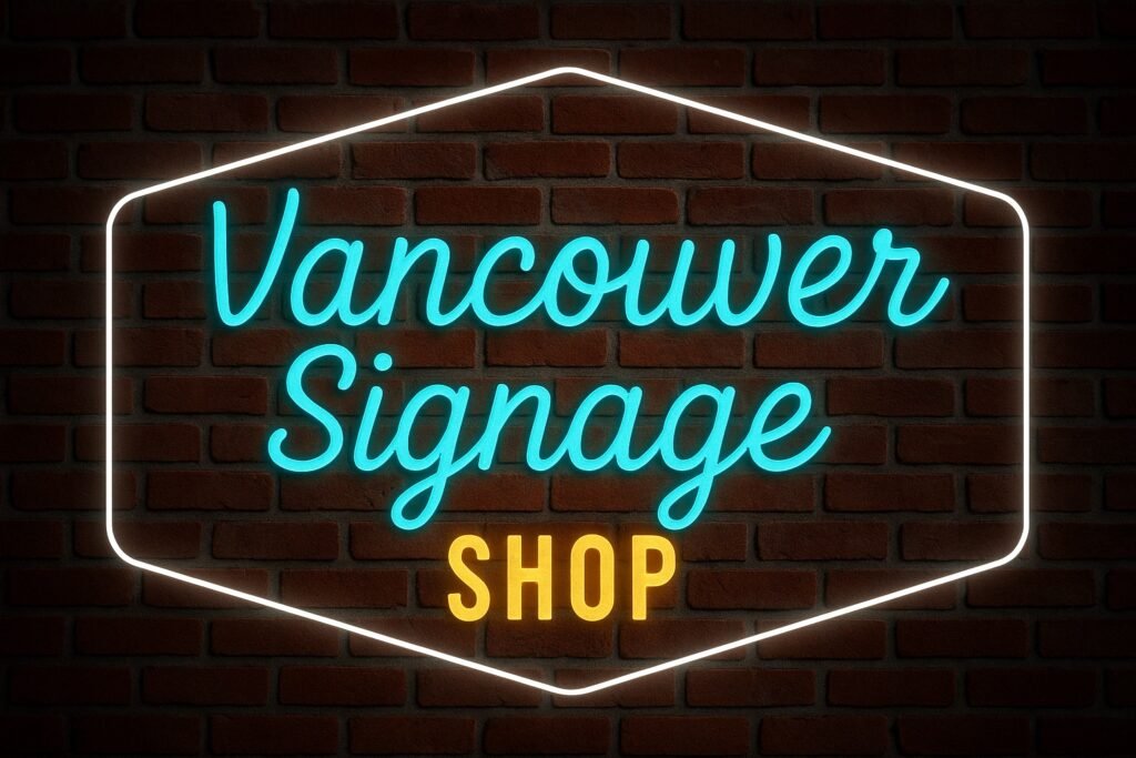 neon sign saying vancouver signage shop