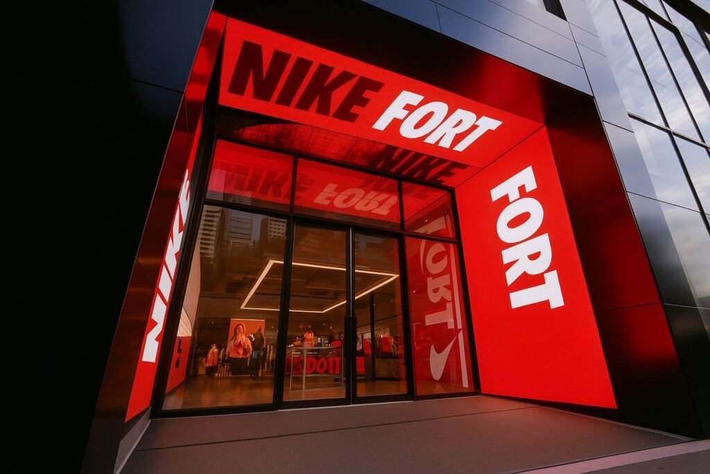 front entrance of nike fort